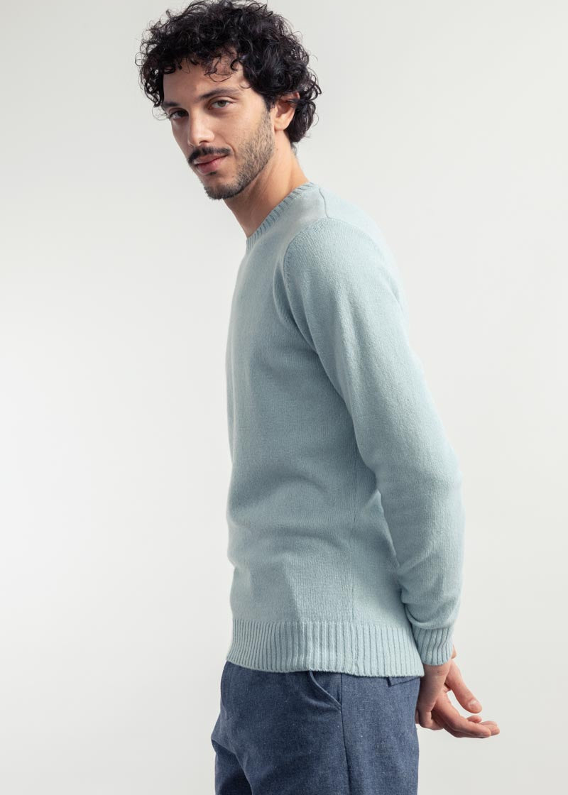 Maglia Uomo Cashmere Rigenerato Romeo Azzurro