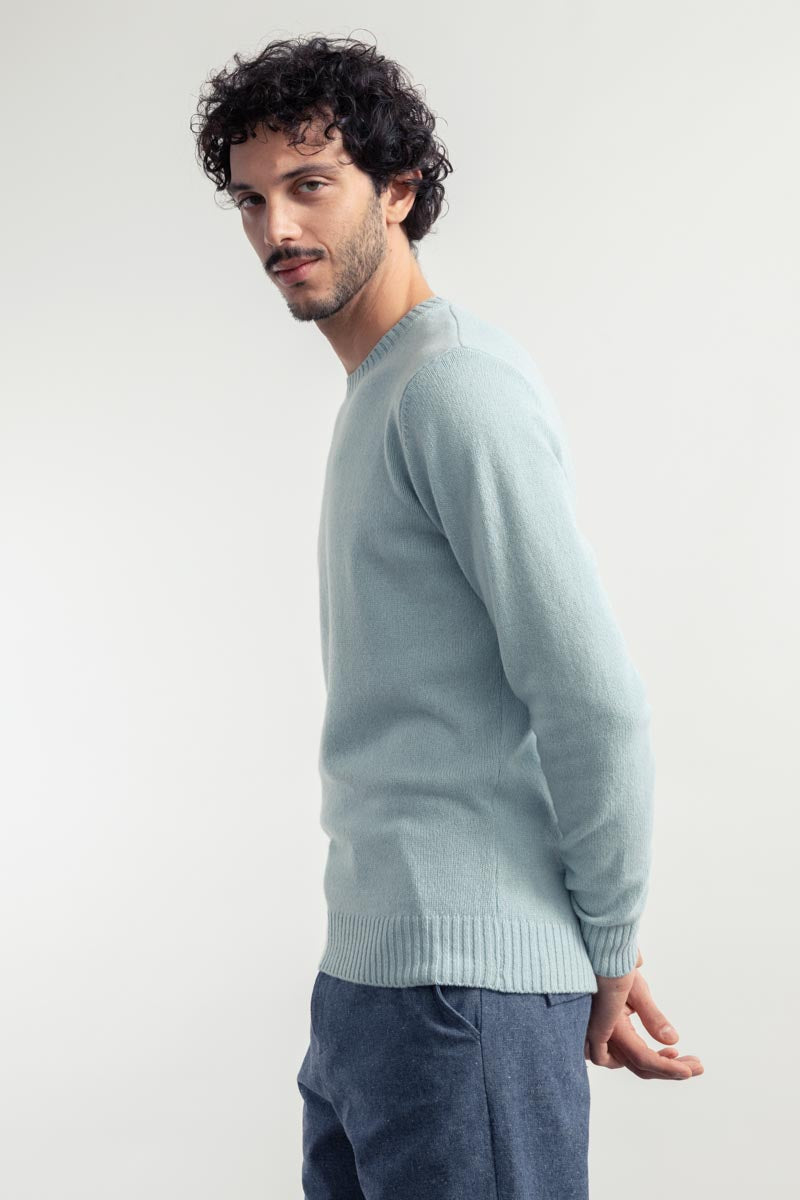 Maglia Uomo Cashmere Rigenerato Romeo Azzurro