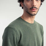 Maglia Uomo Cashmere Rigenerato Romeo Verde Muschio