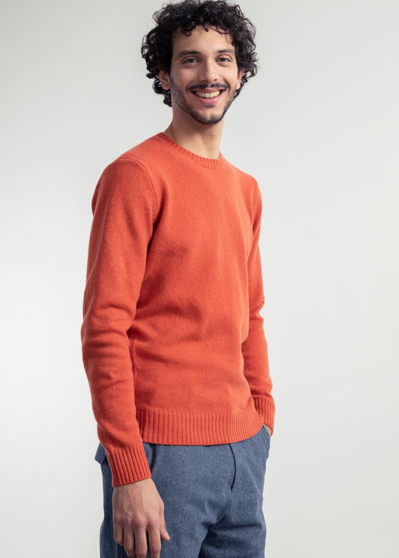 Maglia Uomo Cashmere Rigenerato Romeo Arancio Zucca