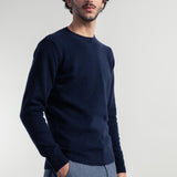 Blu Mora | Maglione uomo cashmere rigenerato paricollo