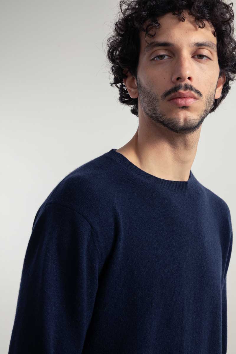 Blu Mora | Maglia Uomo Light Cashmere Rigenerato Alessio