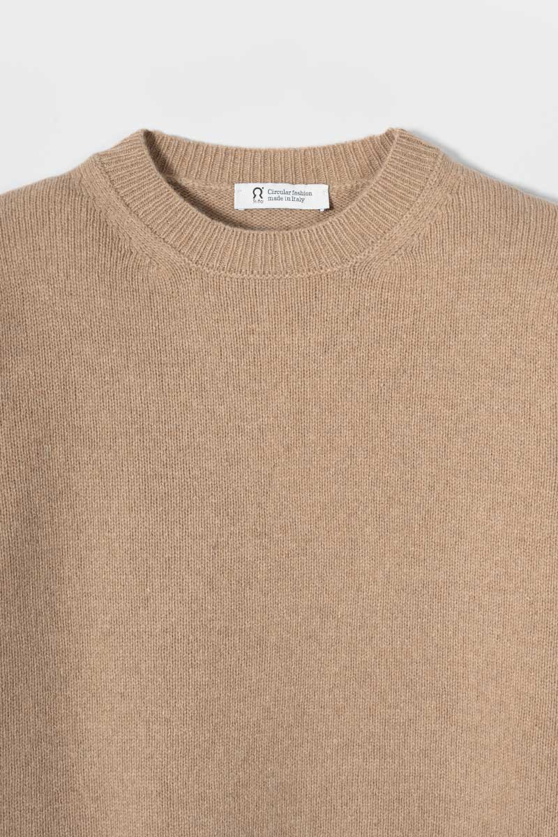 Maglia Girocollo Donna Cashmere Rigenerato Edda - Rifò Lab Moda circolare made in Italy
