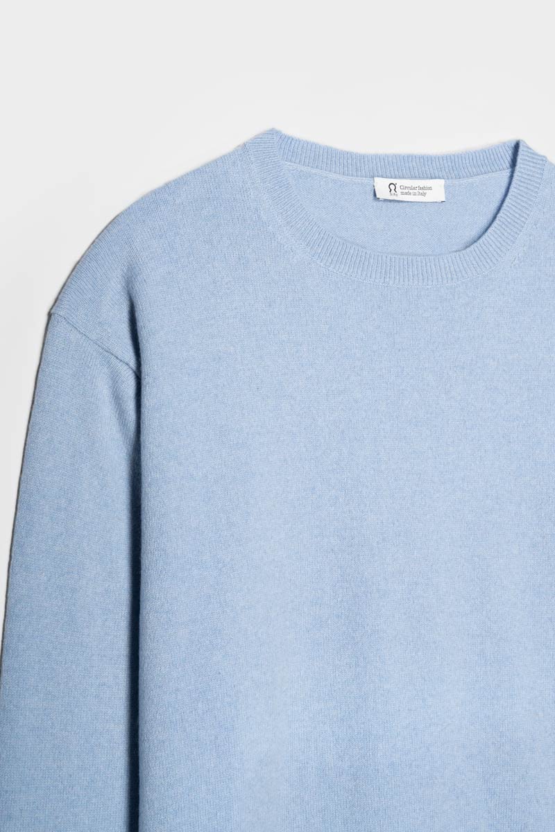 Azzurro Nuvola | Maglia Uomo Light Cashmere Rigenerato Alessio