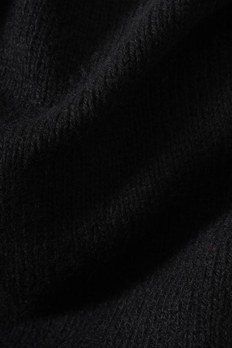 Nero Ardesia | Maglia collo alto cashmere rigenerato