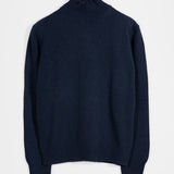 Blu Mora | Maglia collo alto cashmere rigenerato Ada Rifò Moda Circolare Made in Italy