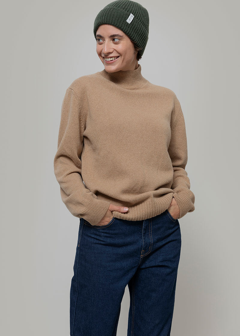 Maglia Collo Alto Donna Cashmere Rigenerato Ada - Rifò Lab Moda circolare made in Italy