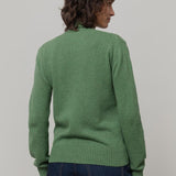 Maglia Donna Cashmere Rigenerato Ada Verde Bietola - Rifò moda circolare made in Italy