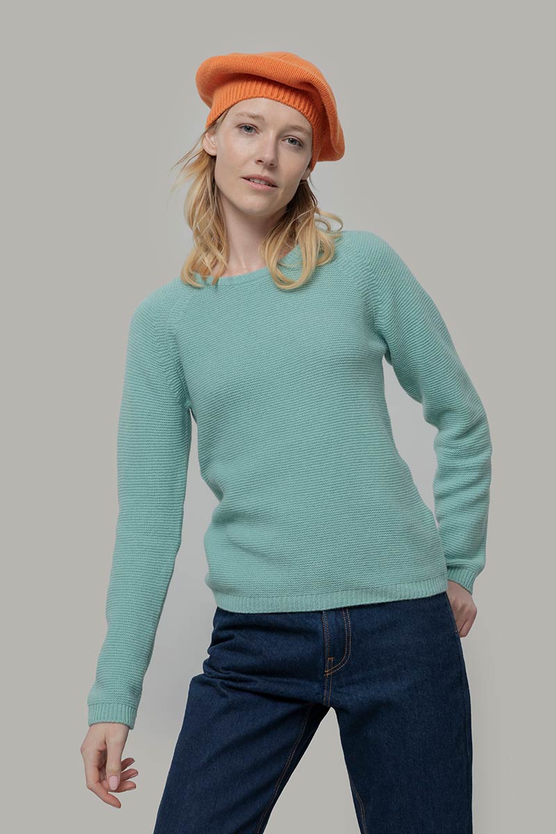 Verde Menta | Maglia cashmere rigenerato