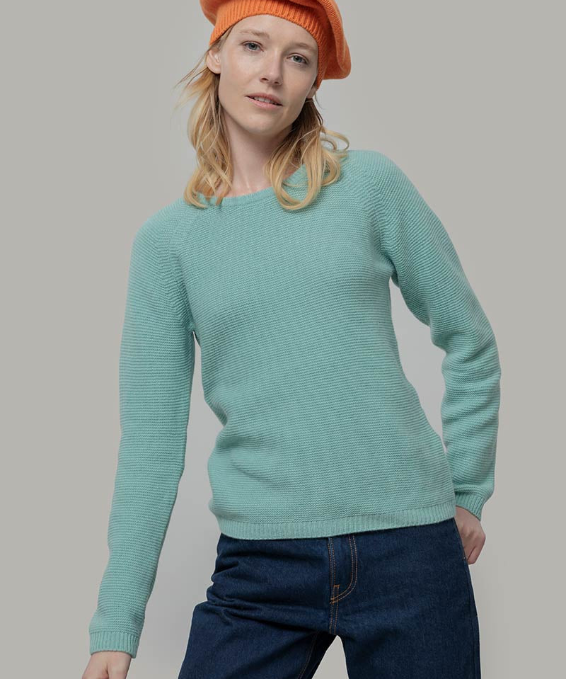 Verde Menta | Maglia cashmere rigenerato