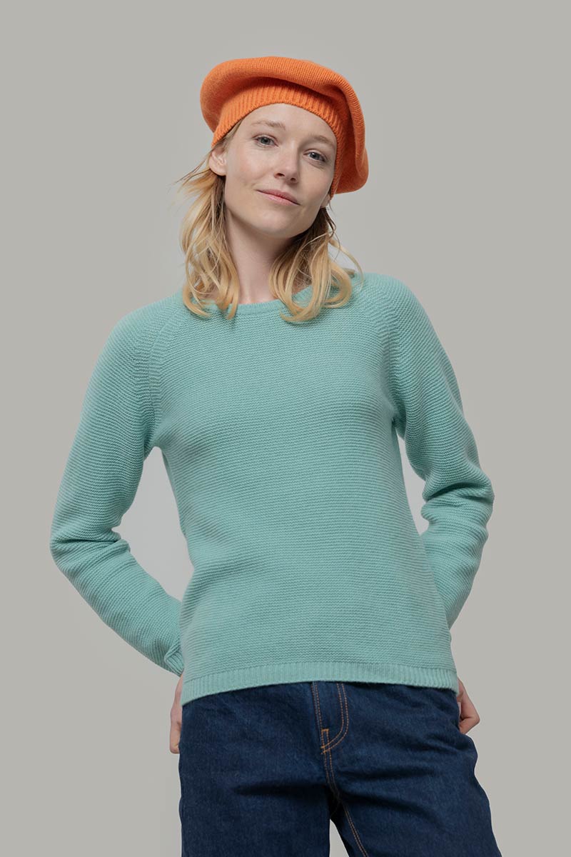 Verde Menta | Maglia cashmere rigenerato