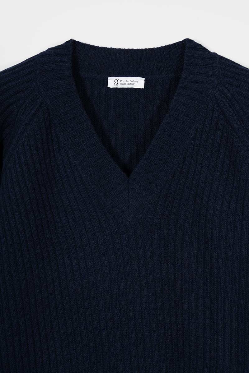 Maglia Scollo a V Donna Lana Manon - Rifò Lab Moda circolare made in Italy