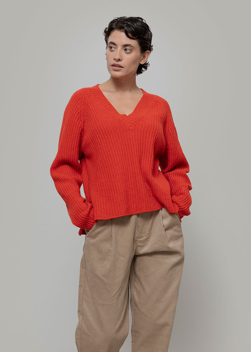 Maglia Scollo a V Donna Lana Manon - Rifò Lab Moda circolare made in Italy