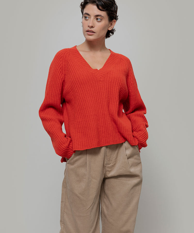 Maglia Scollo a V Donna Lana Manon - Rifò Lab Moda circolare made in Italy