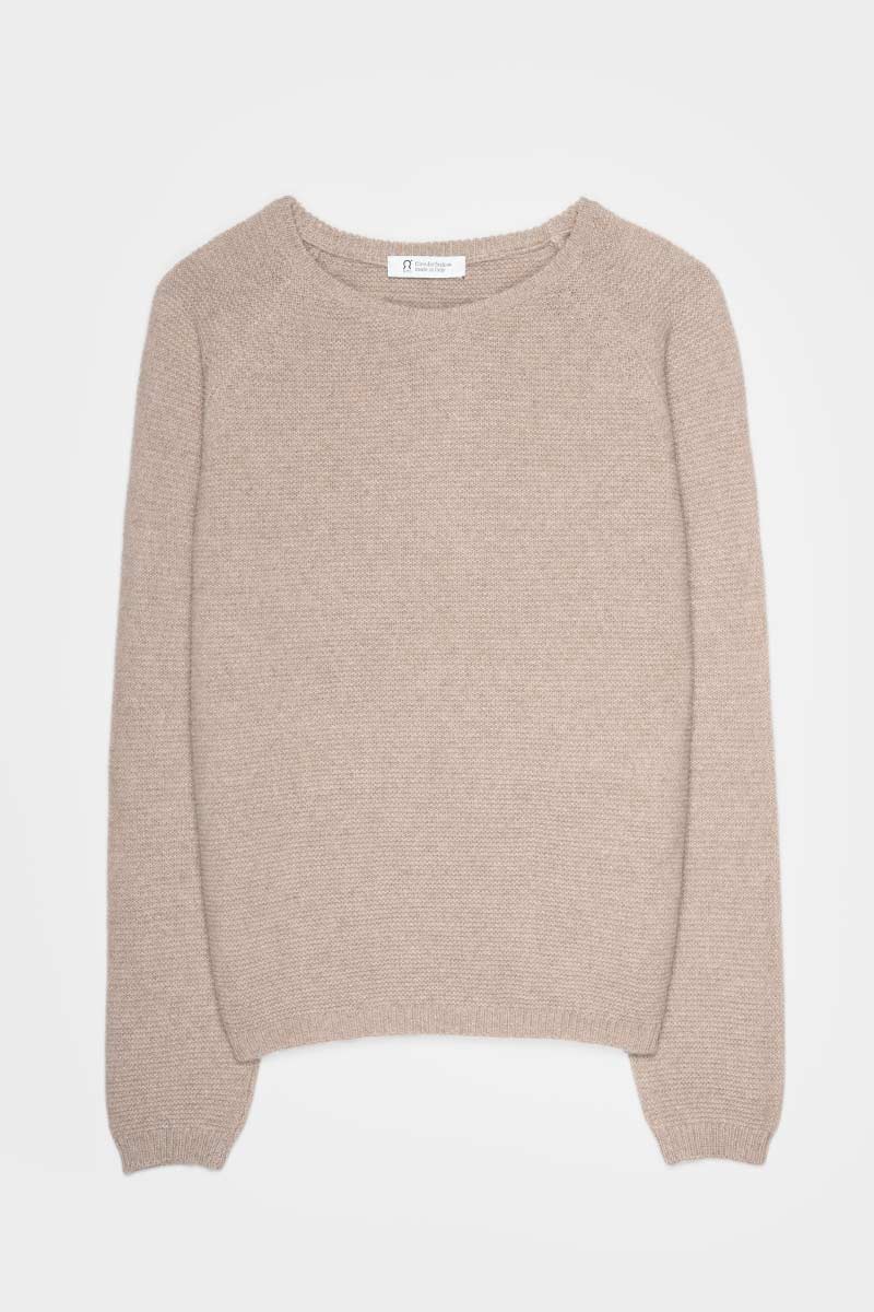 Beige Sabbia | Maglia cashmere rigenerato