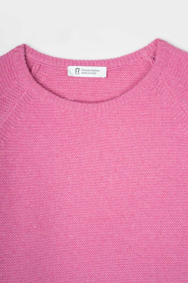 Maglia Donna Cashmere rigenerato Giulietta Rosa Confetto