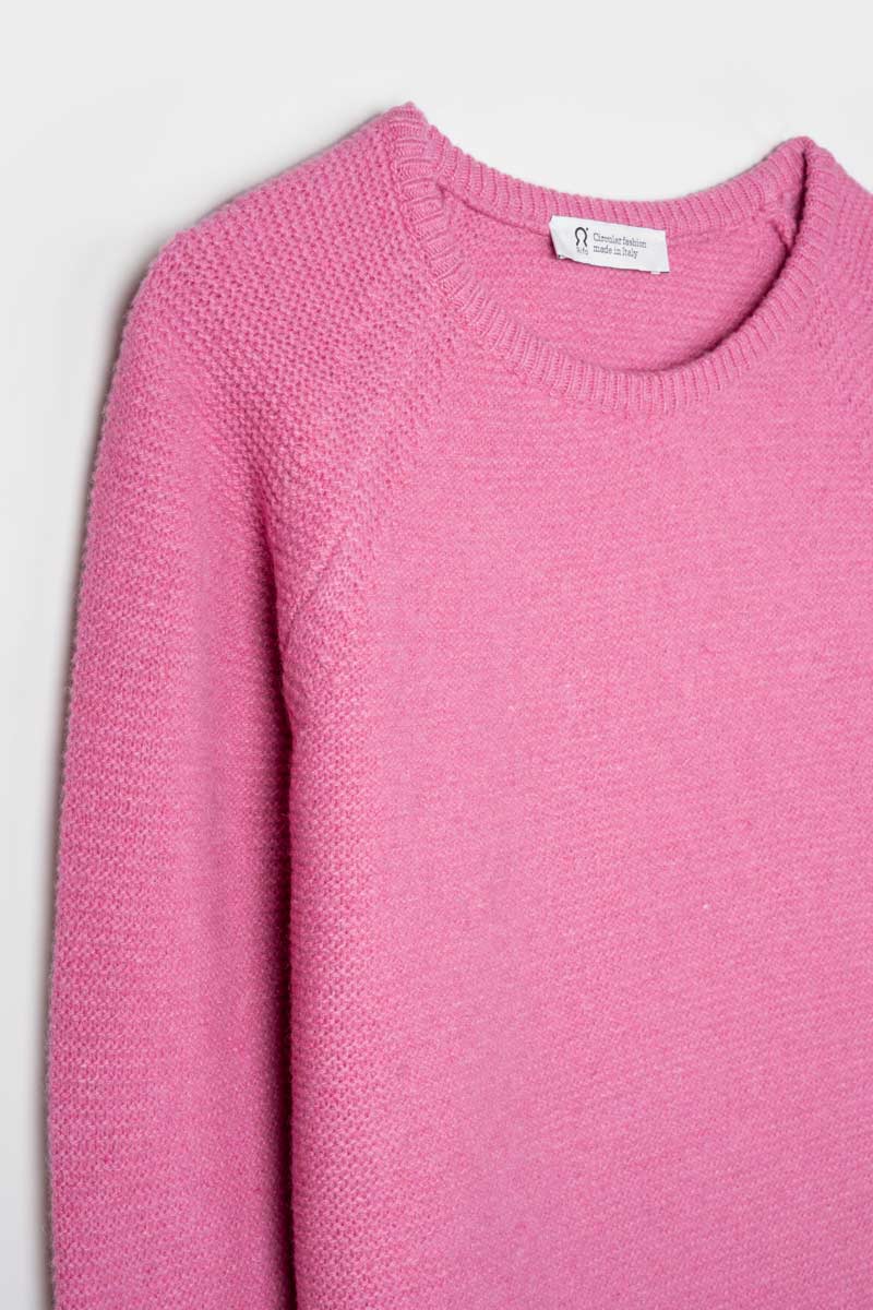 Maglia Donna Cashmere rigenerato Giulietta Rosa Confetto