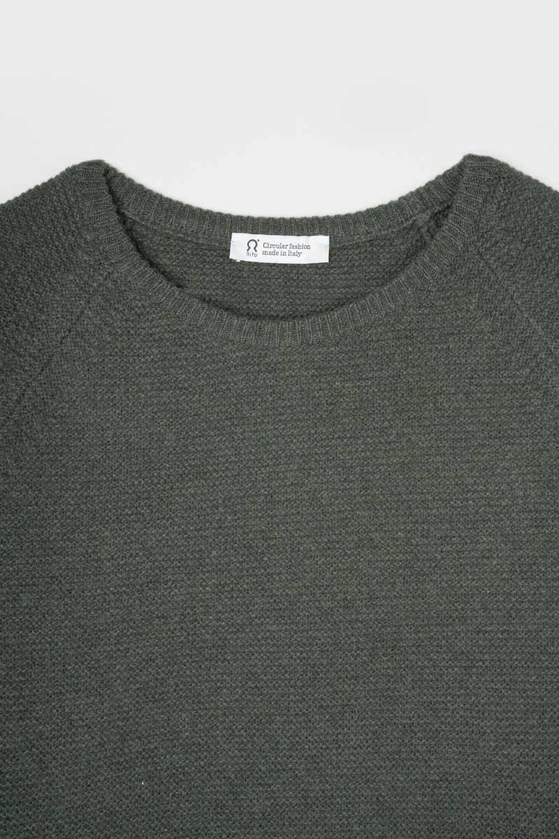 Verde Foresta | Maglia cashmere rigenerato