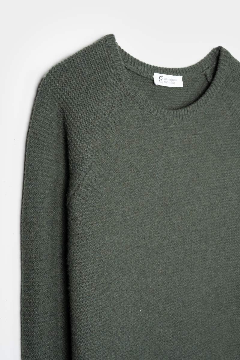 Verde Foresta | Maglia cashmere rigenerato