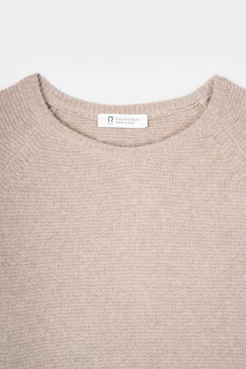 Beige Sabbia | Maglia cashmere rigenerato