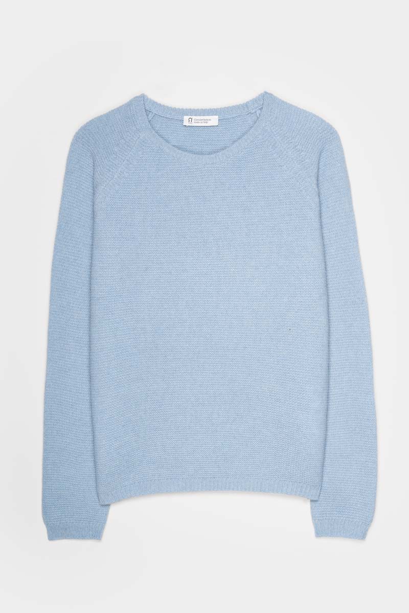 Maglia Donna Cashmere Rigenerato Giulietta Azzurro