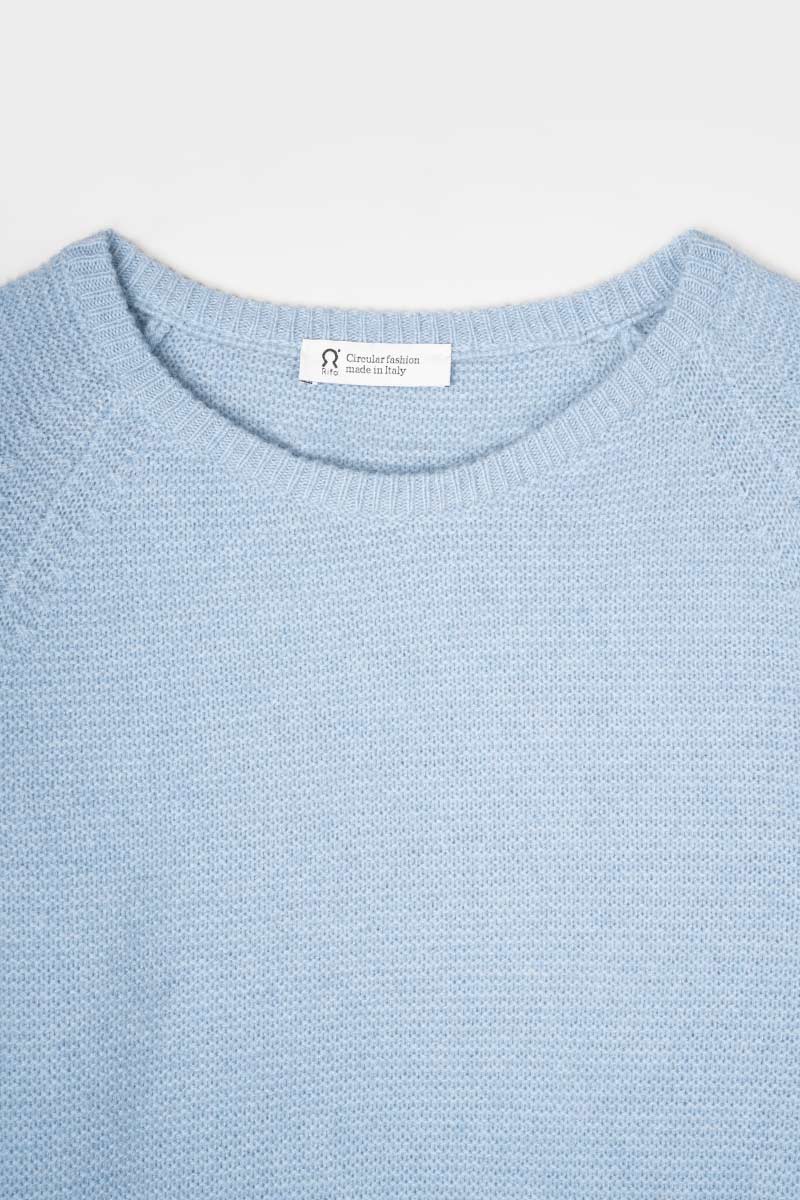 Maglia Donna Cashmere Rigenerato Giulietta Azzurro