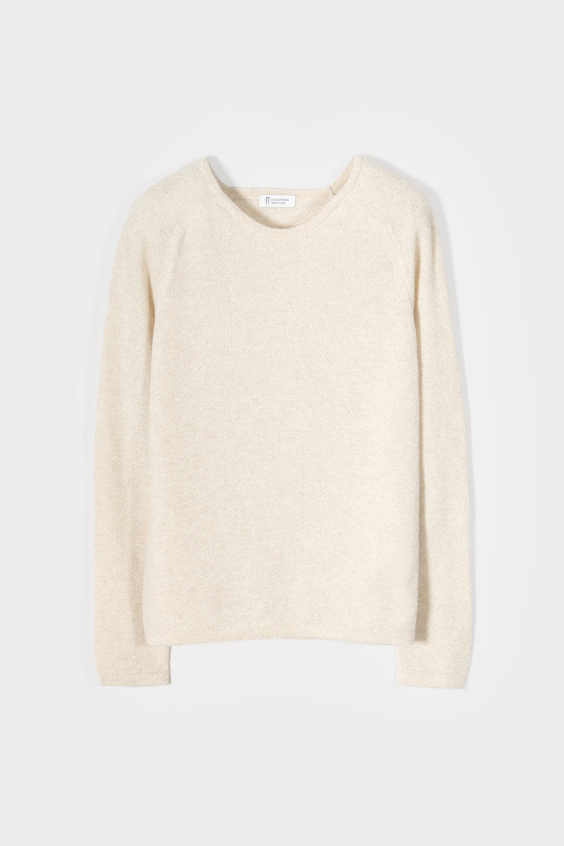 Maglia Donna Lana Extrafine Riciclata Francesca  - Rifò Lab Moda circolare made in Italy 
Beige Papiro
Maglione da donna in 100% lana extrafine riciclata blu, solo 170 gr, traspirante e leggero come una seconda pelle. Scegli la moda made in Italy di Rifò!