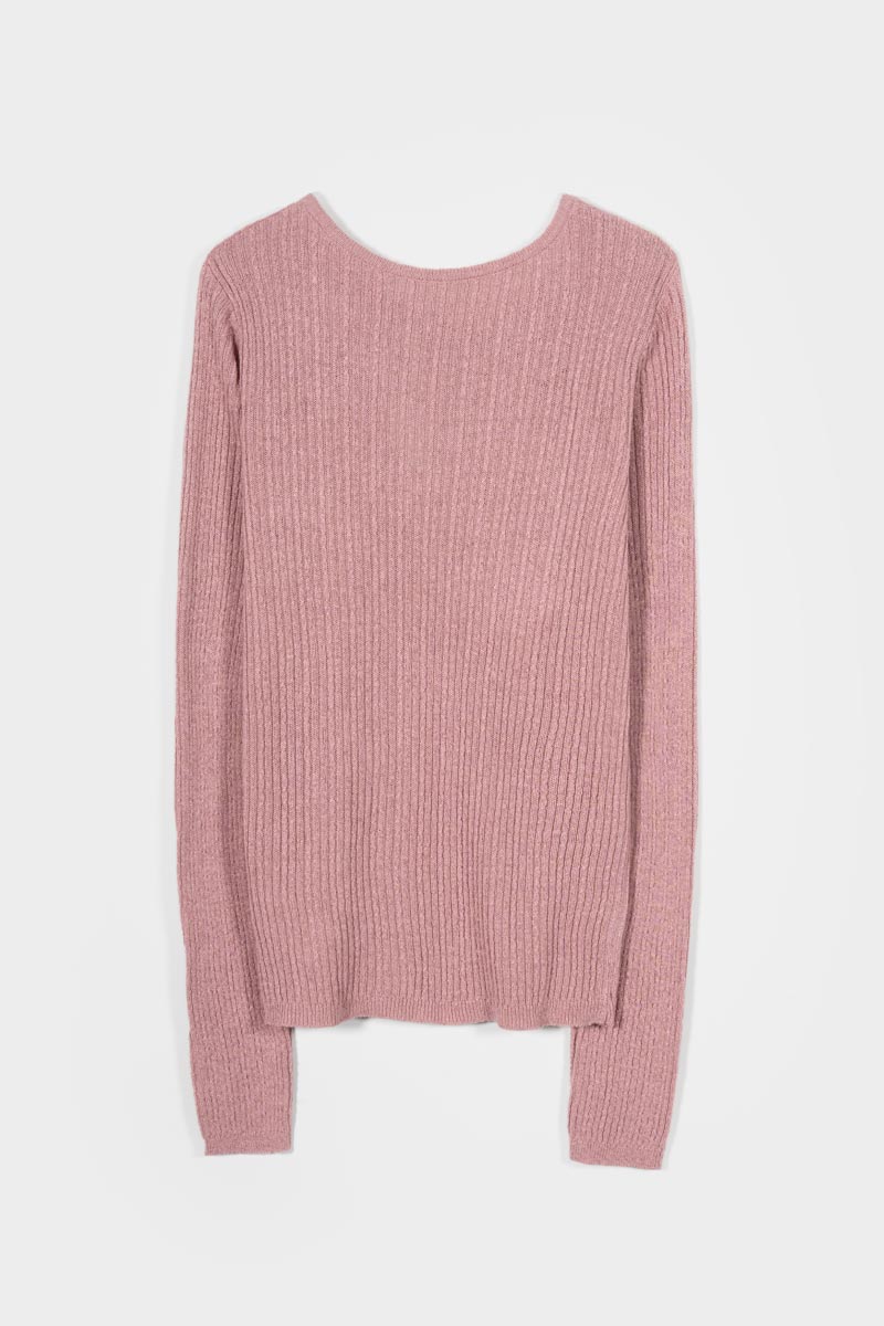 Maglia Seta Donna Nausicaa - Maglia scollo a barca con fiocco donna seta rigenerata - Rifò moda circolare made in Italy