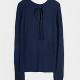 Maglia Seta Donna Nausicaa - Maglia scollo a barca con fiocco donna seta rigenerata - Rifò moda circolare made in Italy