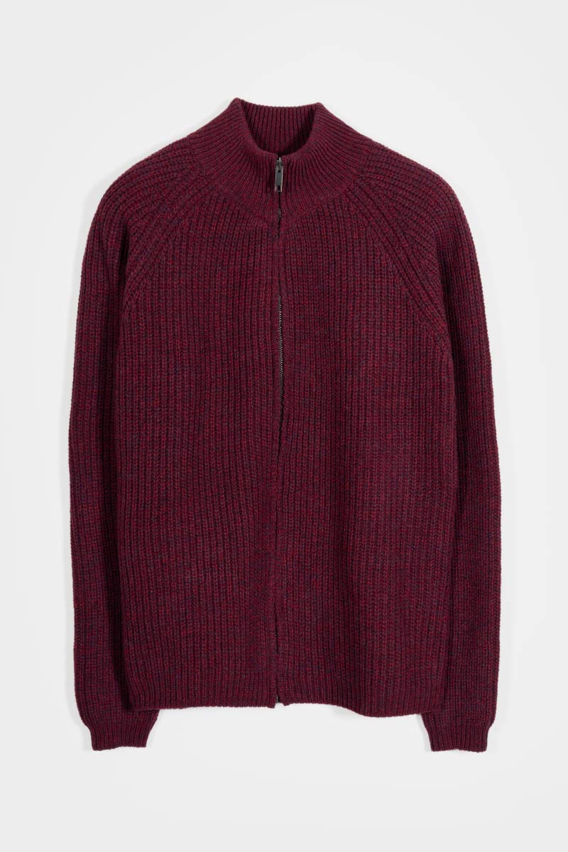 Cardigan con Zip Uomo Lana Rigenerata Vito - Rifò Lab Moda circolare made in Italy