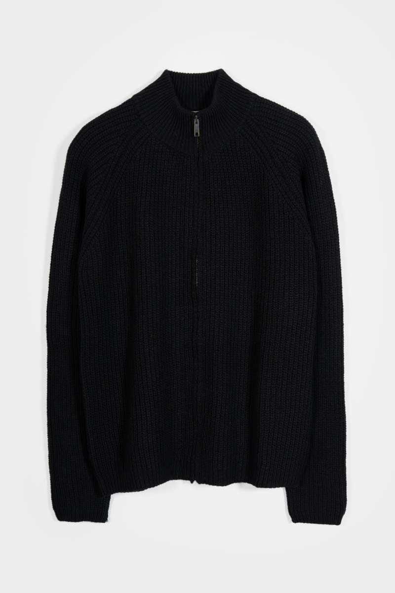 Cardigan con Zip Uomo Lana Rigenerata Vito - Rifò Lab Moda circolare made in Italy