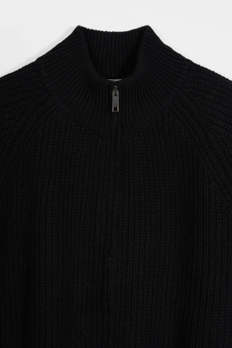 Cardigan con Zip Uomo Lana Rigenerata Vito - Rifò Lab Moda circolare made in Italy