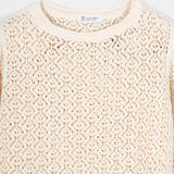 Maglia Traforata Donna Maglia Cotone Crochet Carmen - Rifò Lab Moda circolare made in Italy