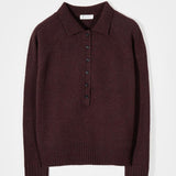Maglione Polo Donna Lana con Bottoni Demetra - Rifò Lab Moda circolare made in Italy
