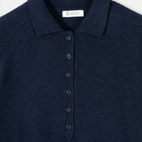 Maglione Polo Donna Lana con Bottoni Demetra - Rifò Lab Moda circolare made in Italy
