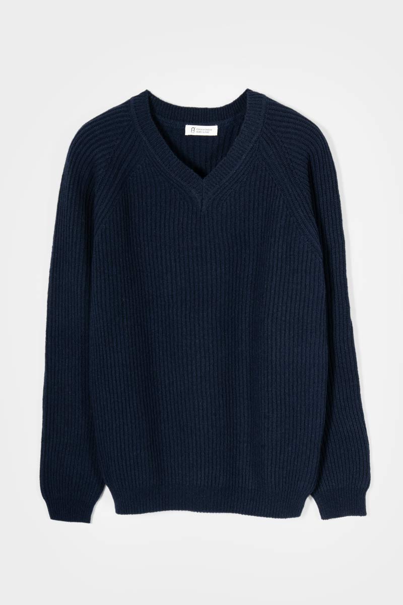 Maglia Scollo a V Uomo Cashmere Costante - Rifò Lab Moda circolare made in Italy