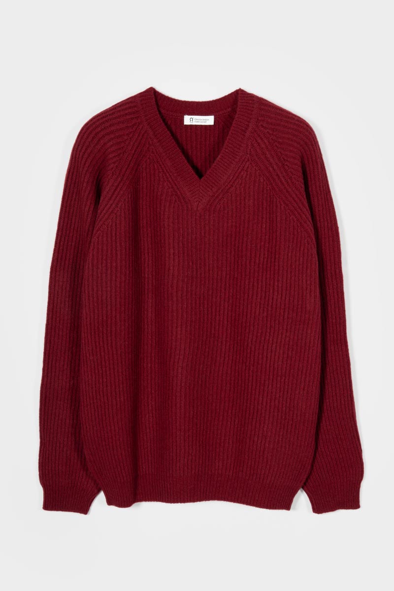 Maglia Scollo a V Uomo Cashmere Costante - Rifò Lab Moda circolare made in Italy