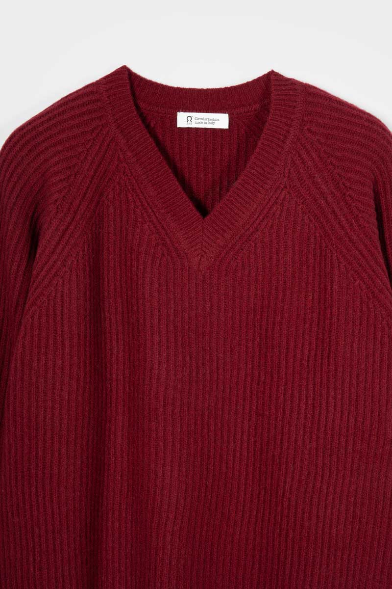 Maglia Scollo a V Uomo Cashmere Costante - Rifò Lab Moda circolare made in Italy