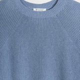 Maglia Donna Cotone Rigenerato Fanny Blu Indigo
