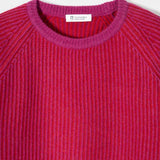 Maglione Cashmere Donna Cropped Emilia  - Rifò Lab Moda circolare made in Italy
Rosa-Rosso