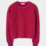Maglione Cashmere Donna Cropped Emilia  - Rifò Lab Moda circolare made in Italy
Rosa-Rosso