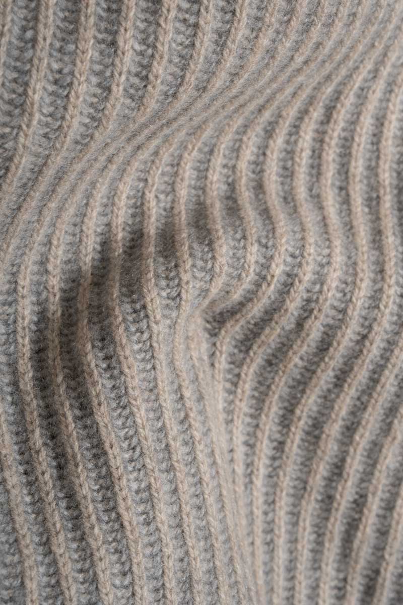 Maglione Cashmere Donna Cropped Emilia  - Rifò Lab Moda circolare made in Italy
Beige-Grigio