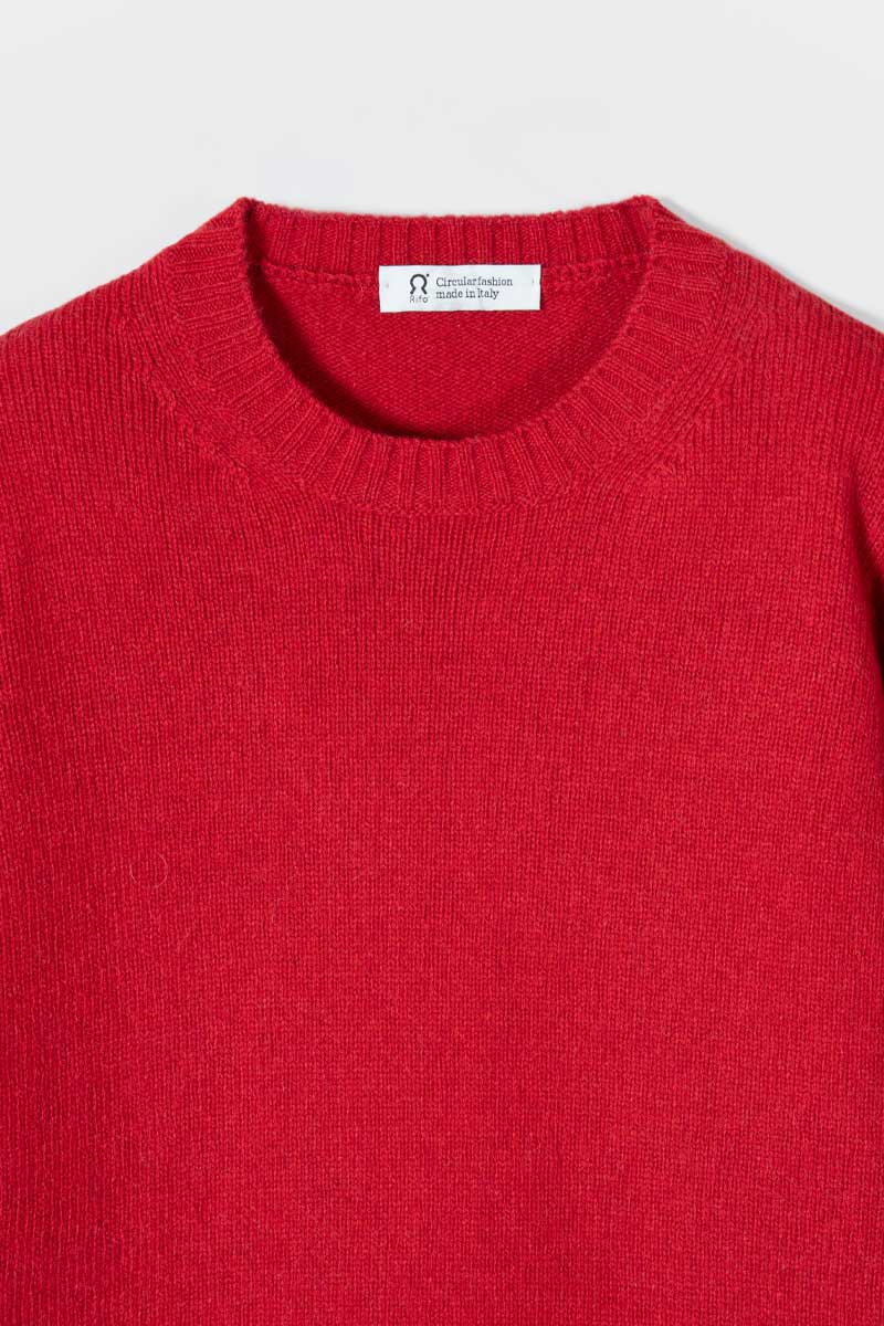 Maglia Donna Lana Rigenerata Laura - Rifò Lab Moda circolare made in Italy
Rosso Papavero