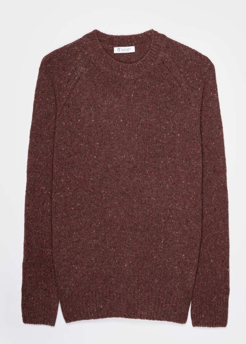 Maglia Girocollo Unisex Cashmere Rigenerato Alfredo Arancio Corten