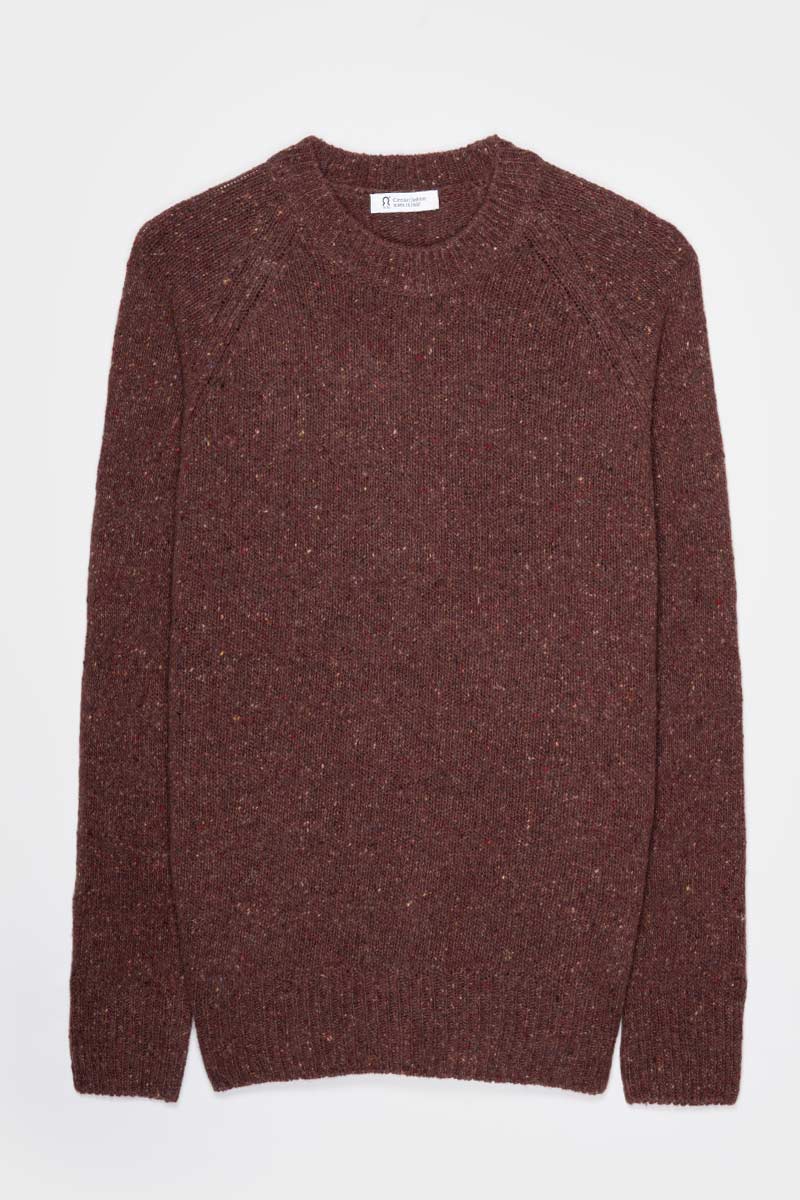 Maglia Girocollo Unisex Cashmere Rigenerato Alfredo Arancio Corten