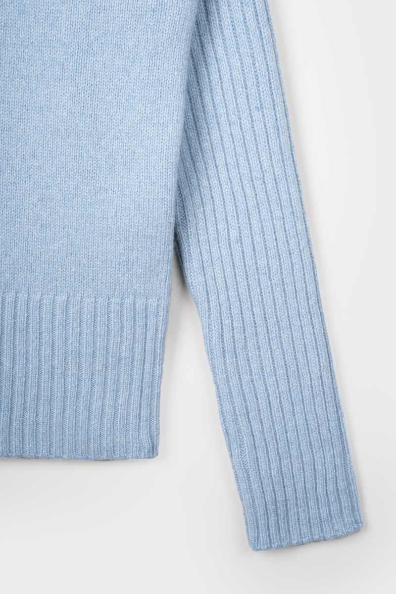 Maglia Donna Cashmere Rigenerato Erminia Azzurro