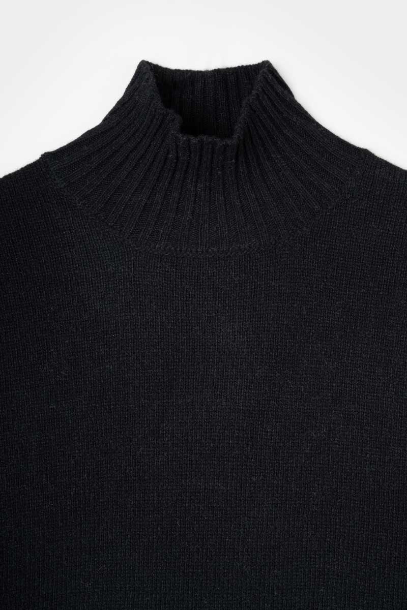 Nero Ardesia | Maglia Donna Cashmere Rigenerato Erminia