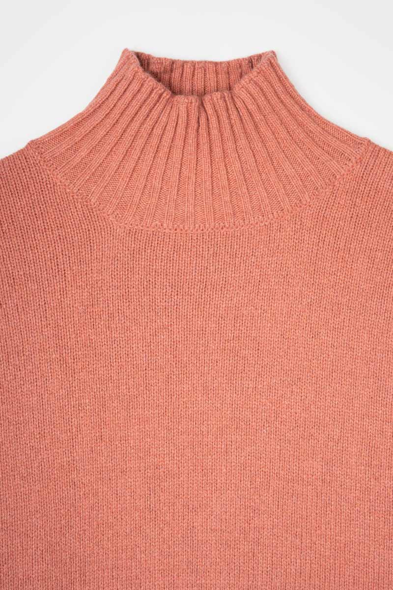 Maglia Donna Cashmere Rigenerato Erminia Rosa Pompelmo