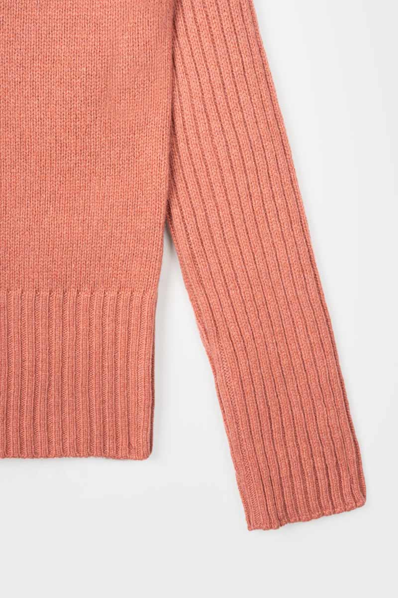 Maglia Donna Cashmere Rigenerato Erminia Rosa Pompelmo