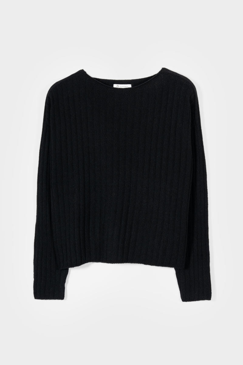 Maglia Donna Cashmere Rigenerato Luce Nero
